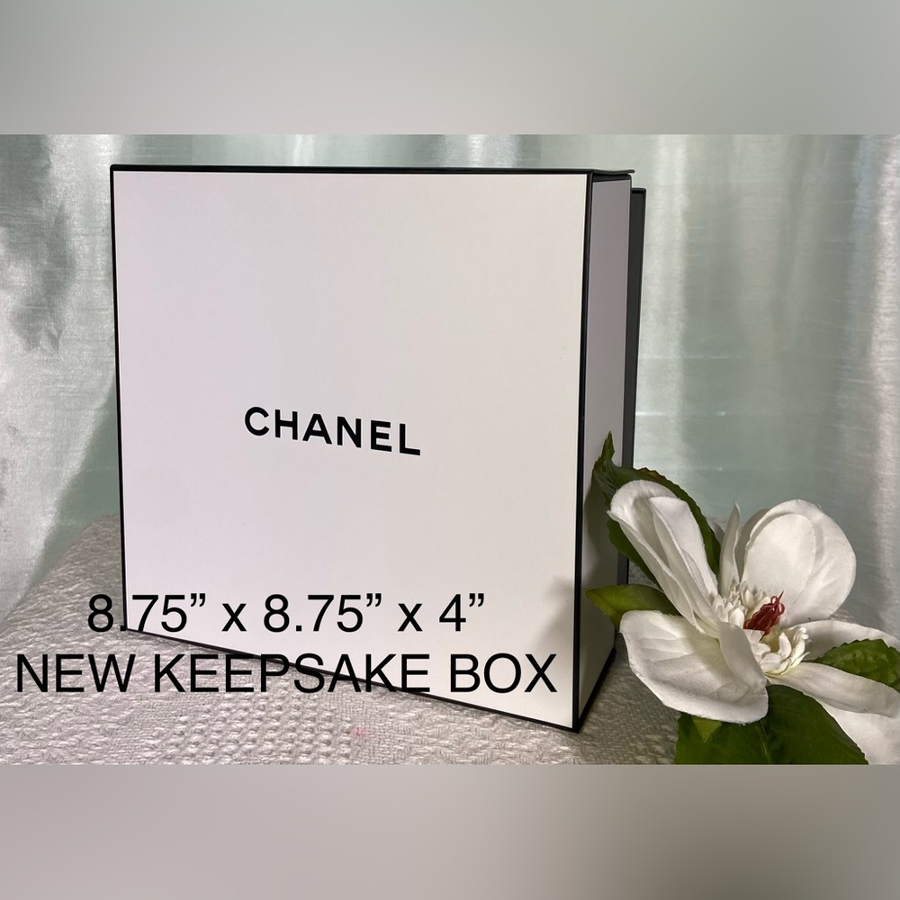 BINGO $15 CHANEL BEAUTY Keepsake Box 8.75” x 8.75” x 4”